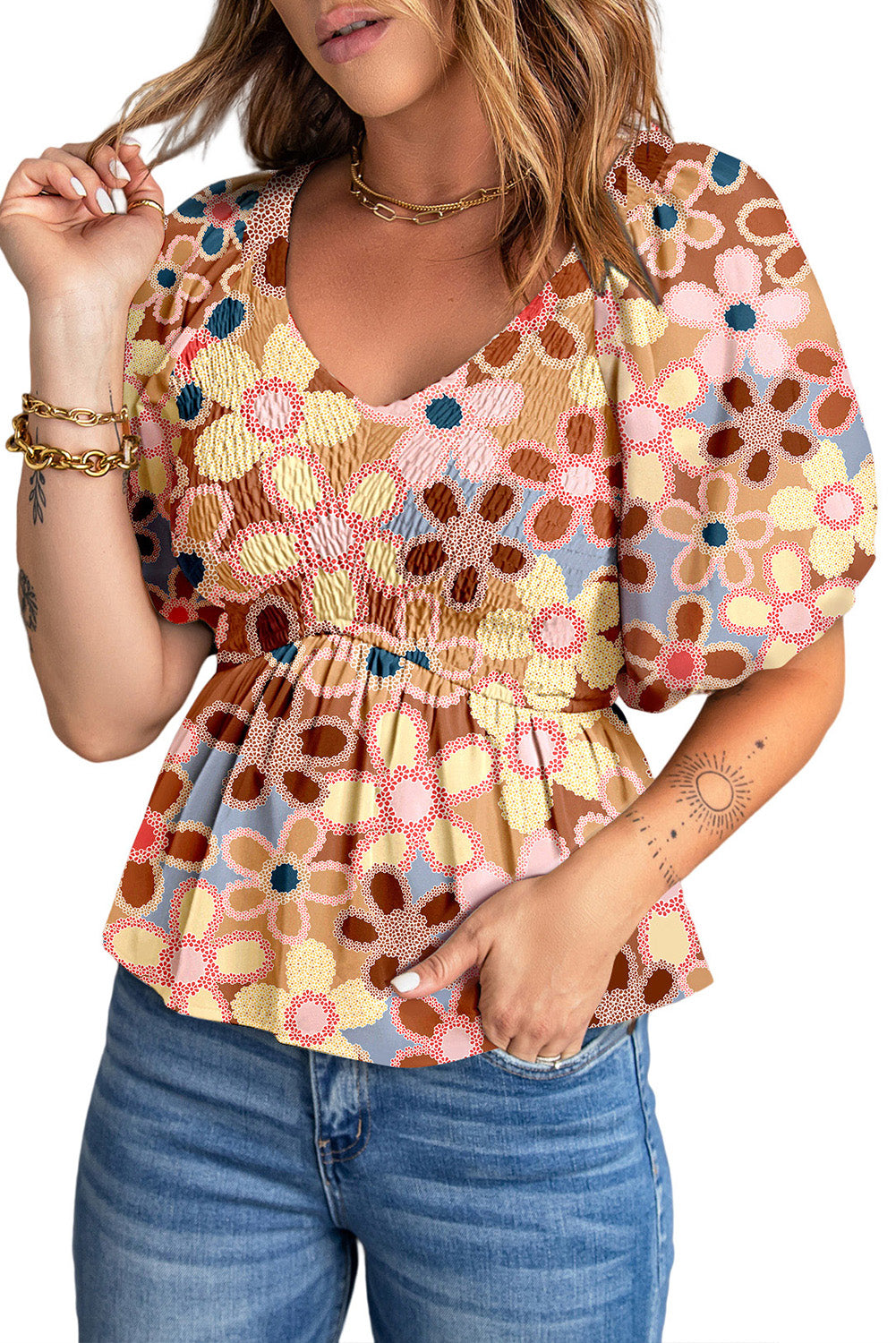Spring Time Peplum Top