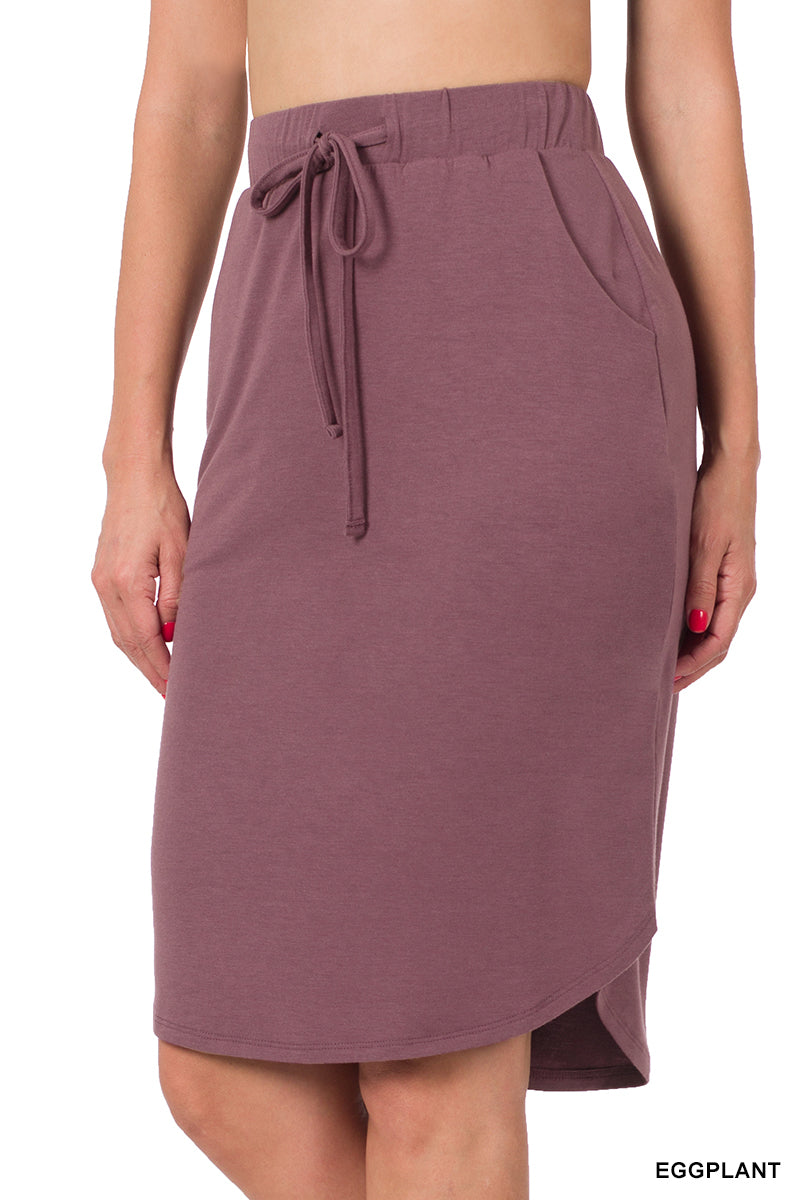 Self tie tulip hem skirt