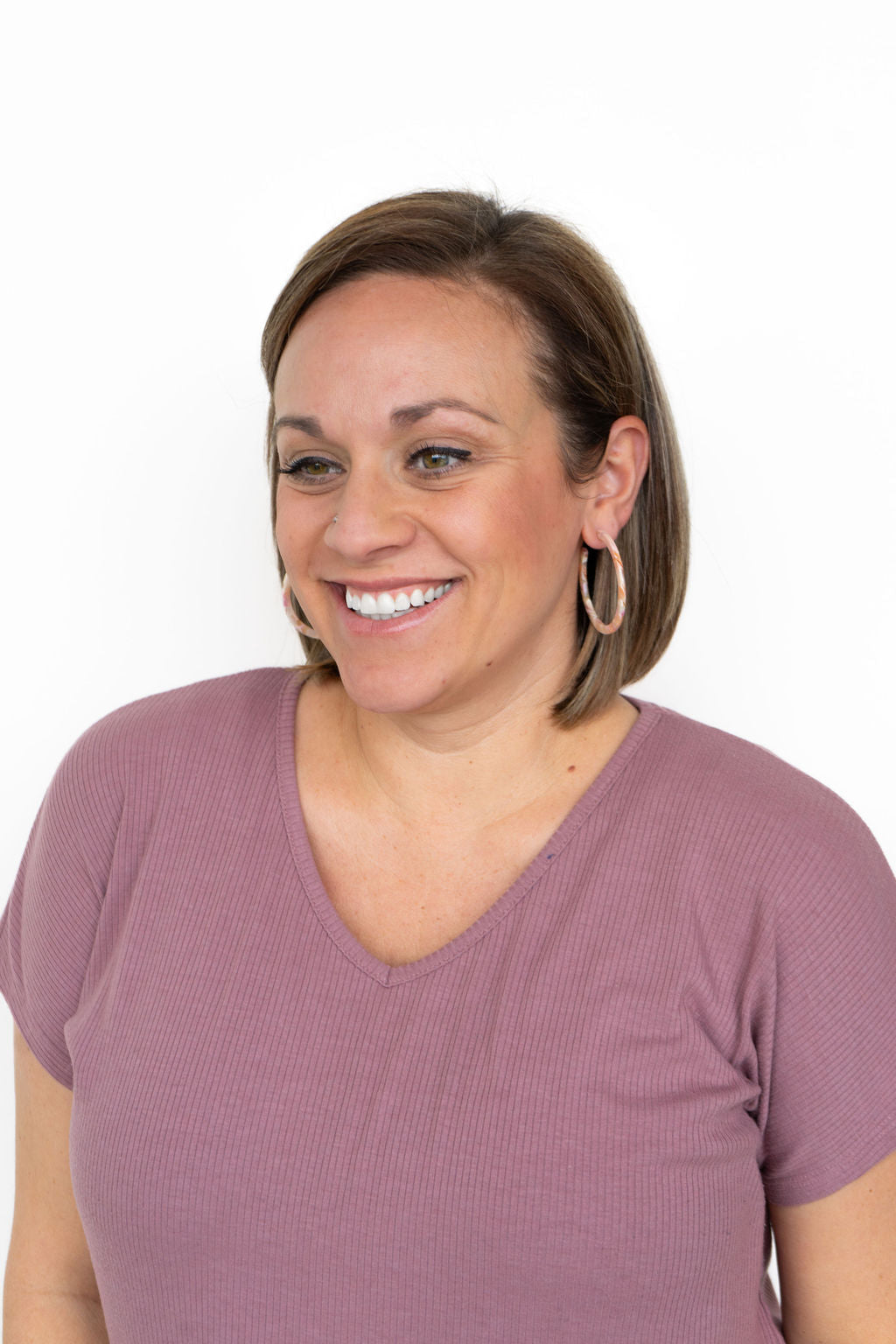 Peachy Pink Cameron Hoops