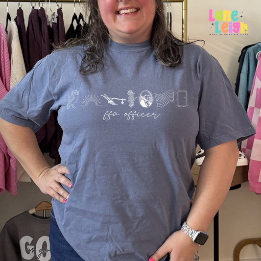 FFA Officer Icons Tee - Blue