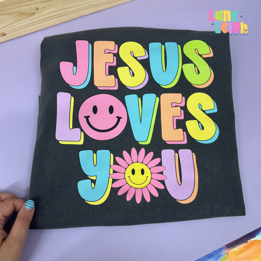 Jesus Loves You Smiley Tee