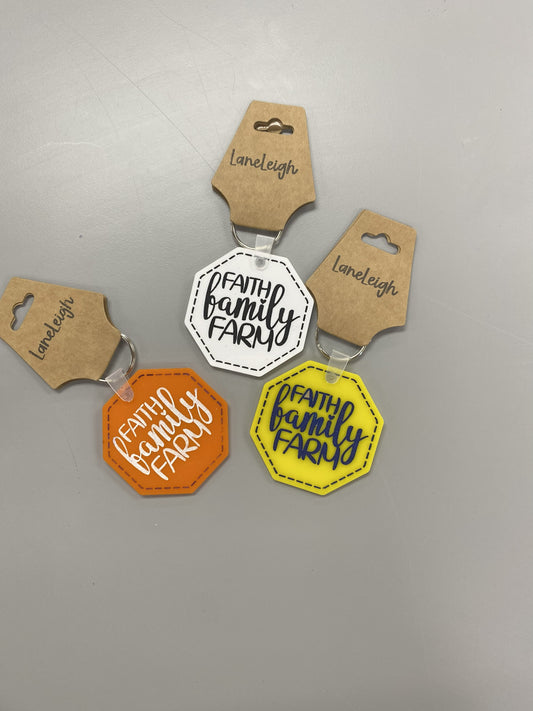 Faith Family Farm Keychain