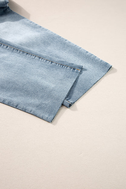 Blue Skies Raw Edge Straight Jeans