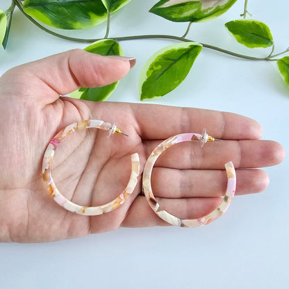 Peachy Pink Cameron Hoops