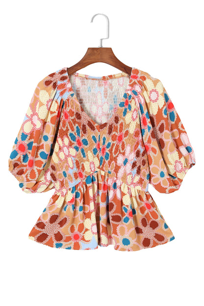 Spring Time Peplum Top