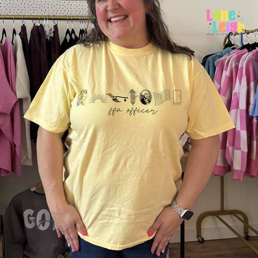 FFA Officer Icons Tee - Yellow