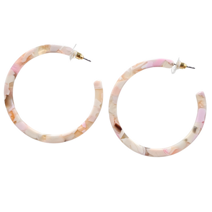 Peachy Pink Cameron Hoops