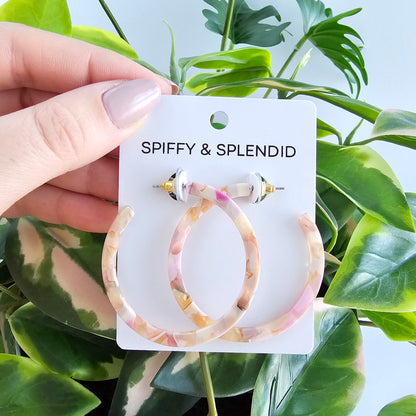 Peachy Pink Cameron Hoops