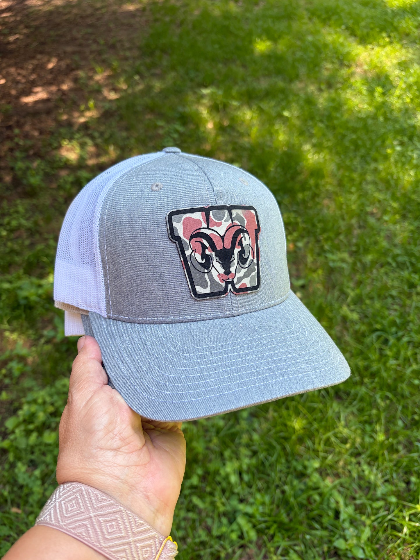 Maroon Camo Rams Hat