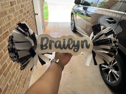 Personalized Cheer Stick with Pom