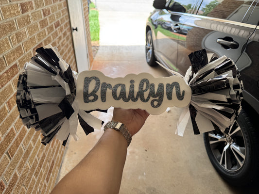 Personalized Cheer Stick with Pom