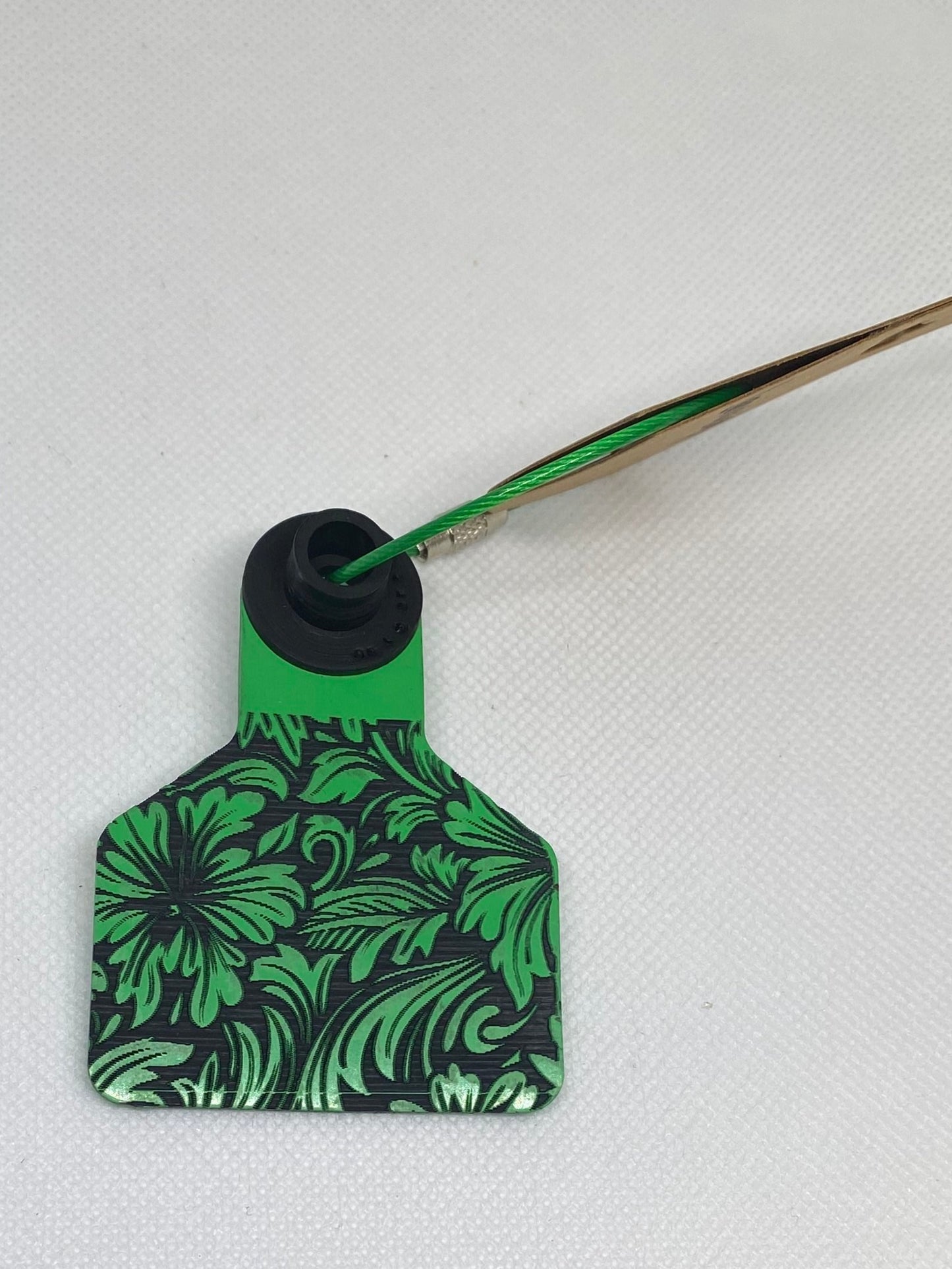 Colorful Floral Cowtag Keychains