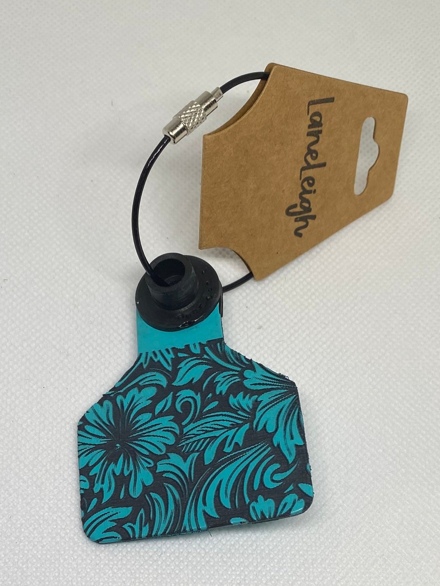 Colorful Floral Cowtag Keychains
