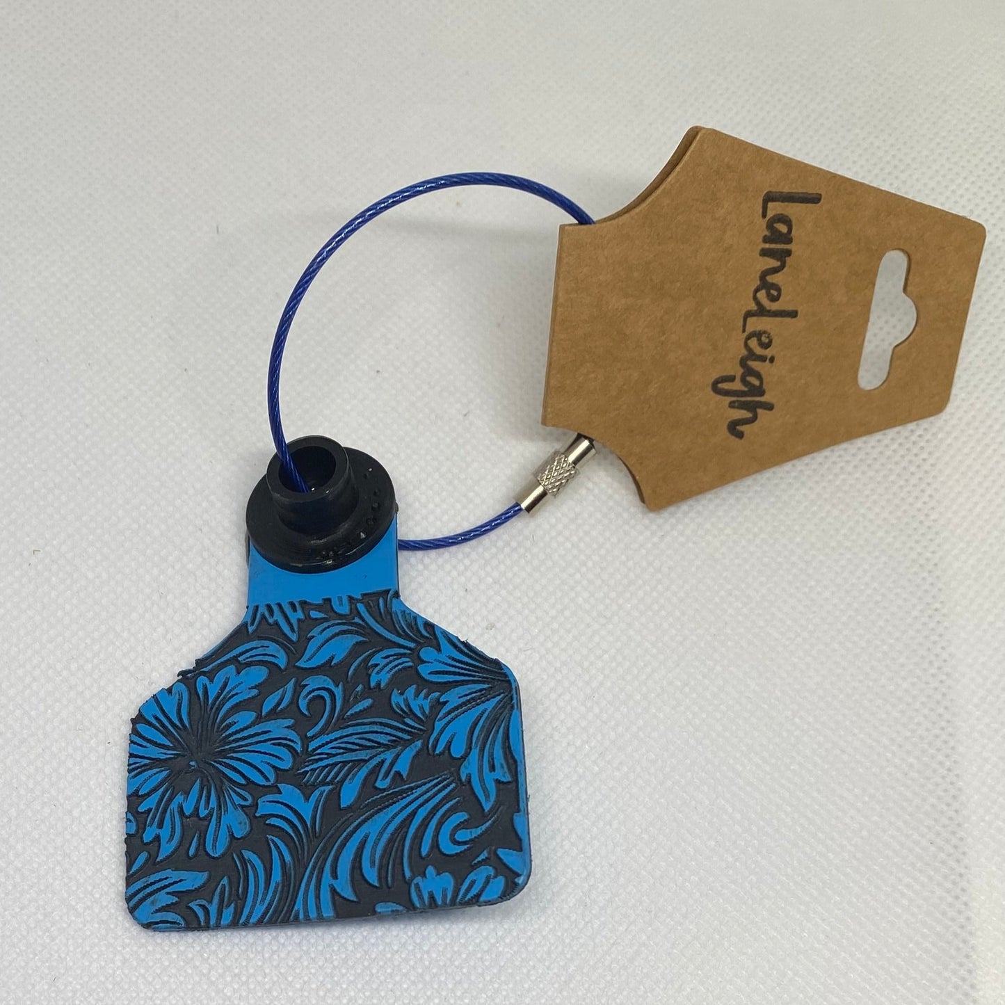 Colorful Floral Cowtag Keychains
