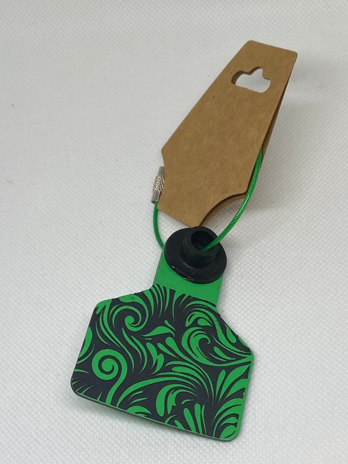 Colorful Floral Cowtag Keychains