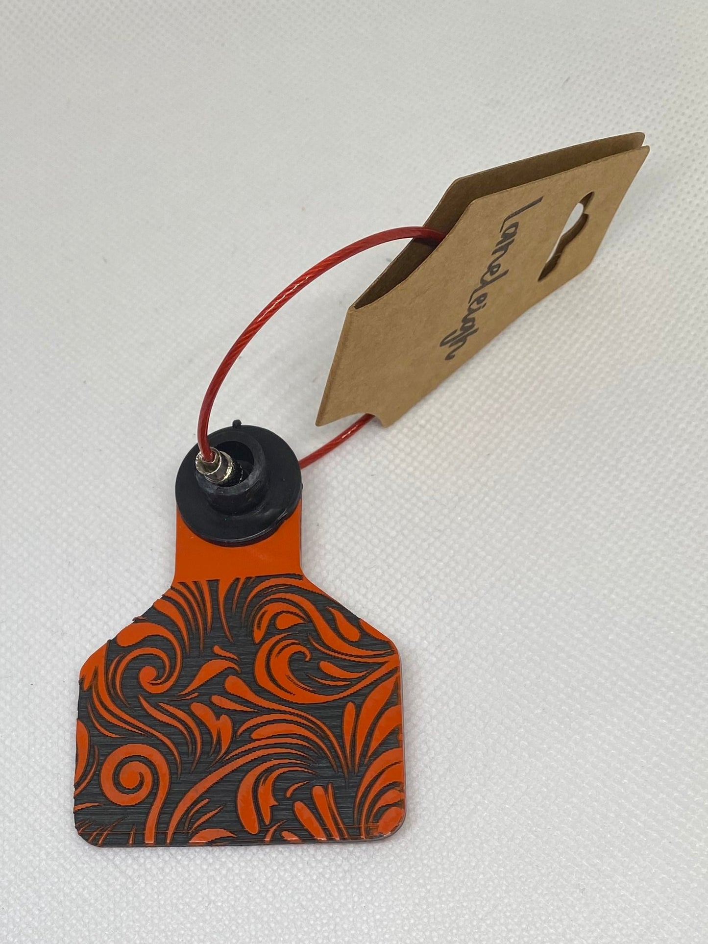 Colorful Floral Cowtag Keychains