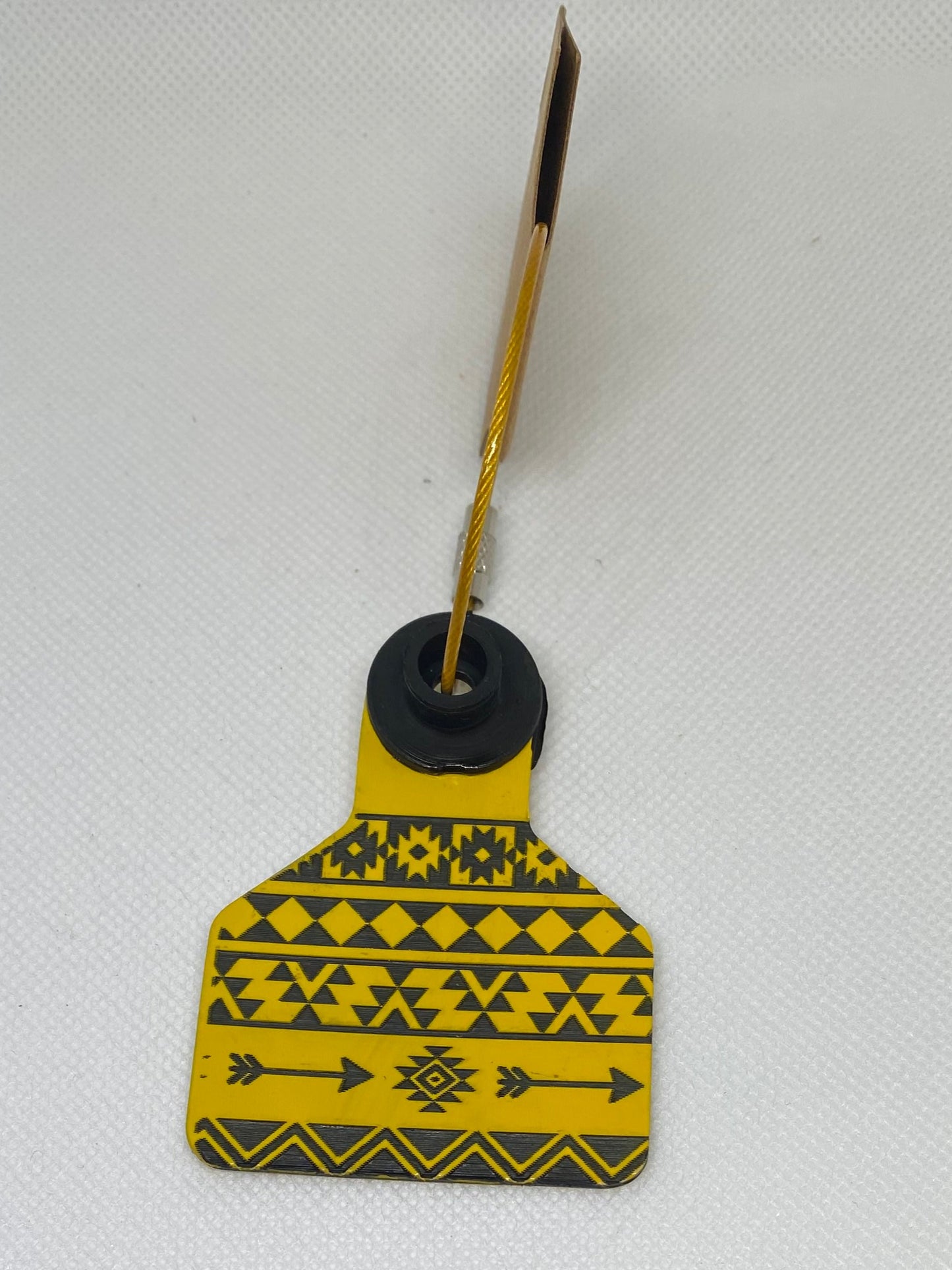 Colorful Aztec Cow Tag Keychains