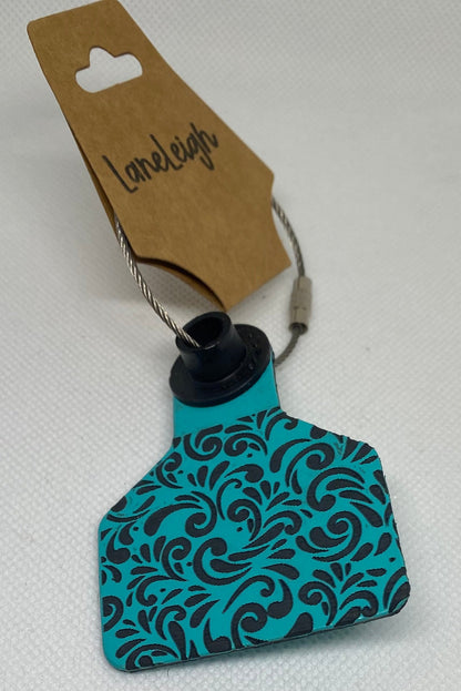 Colorful Floral Cowtag Keychains