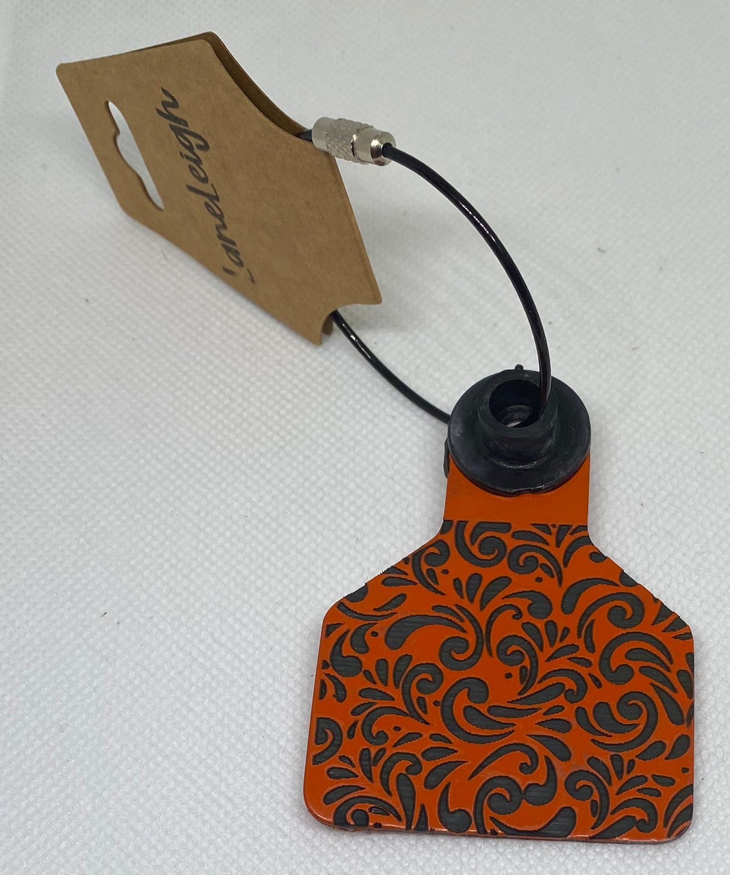 Colorful Floral Cowtag Keychains