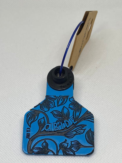 Colorful Floral Cowtag Keychains