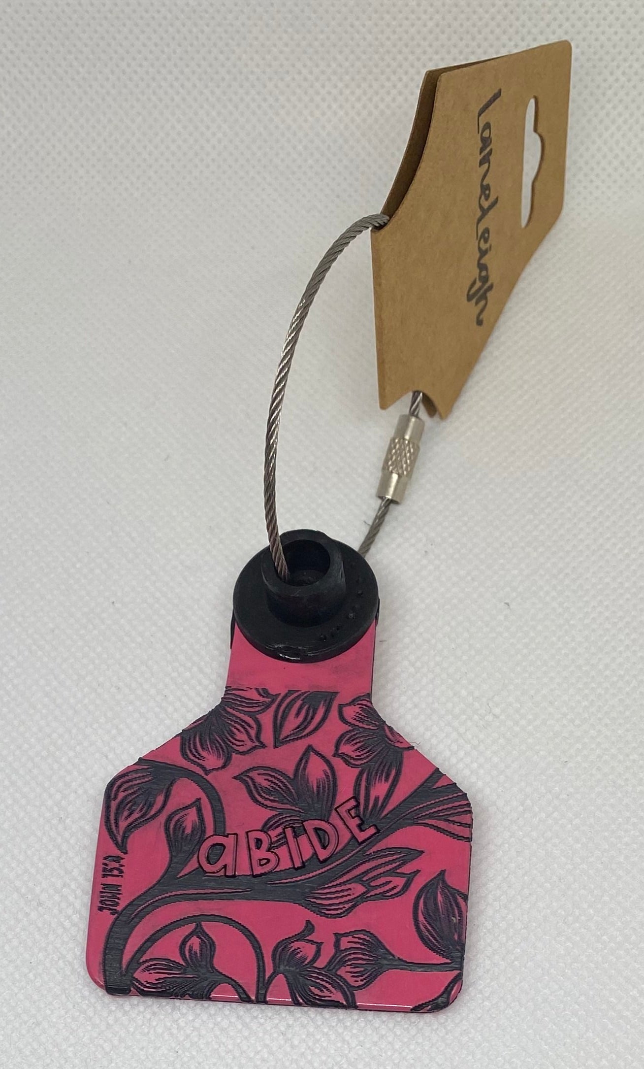 Colorful Floral Cowtag Keychains