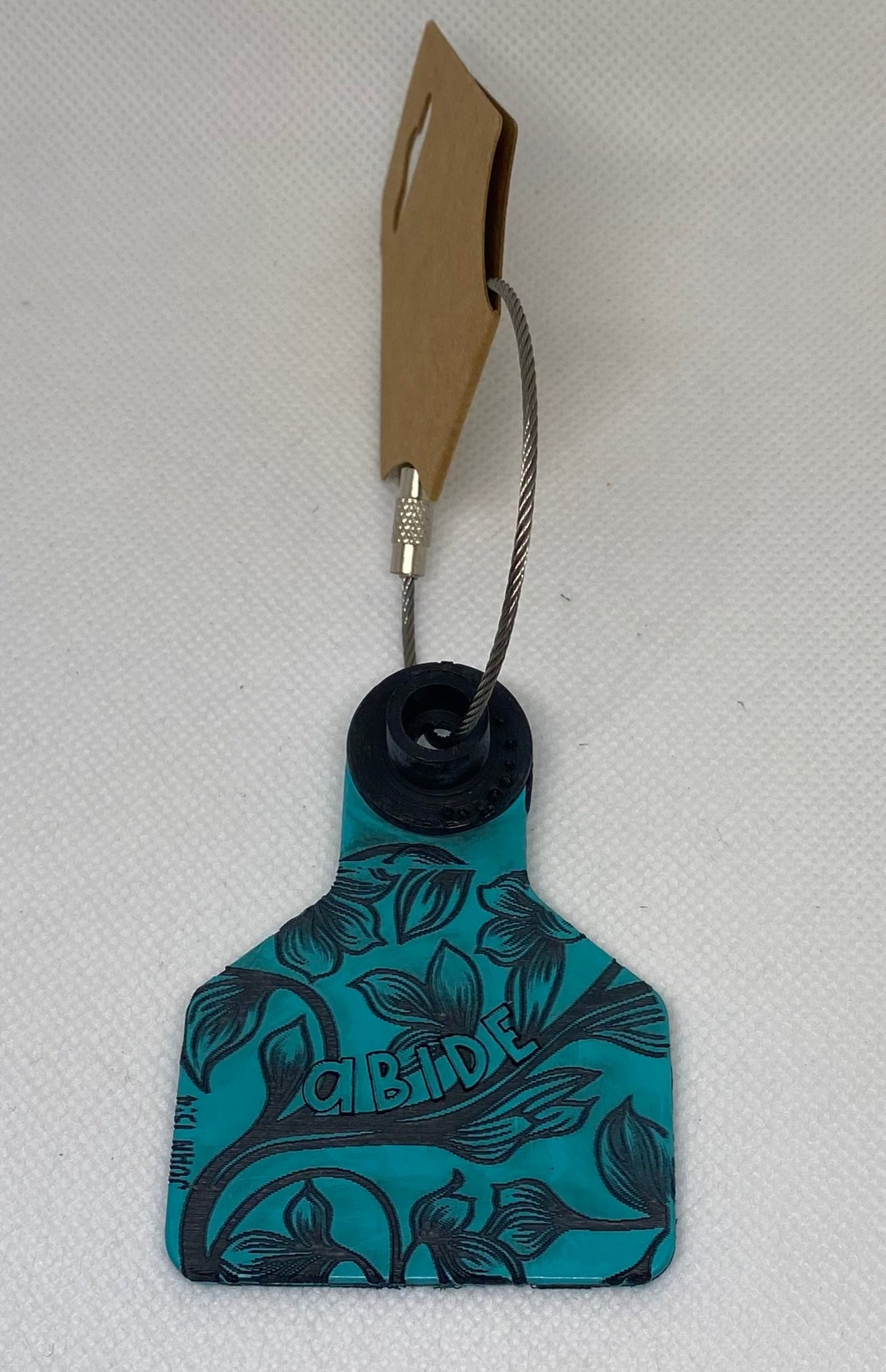 Colorful Floral Cowtag Keychains