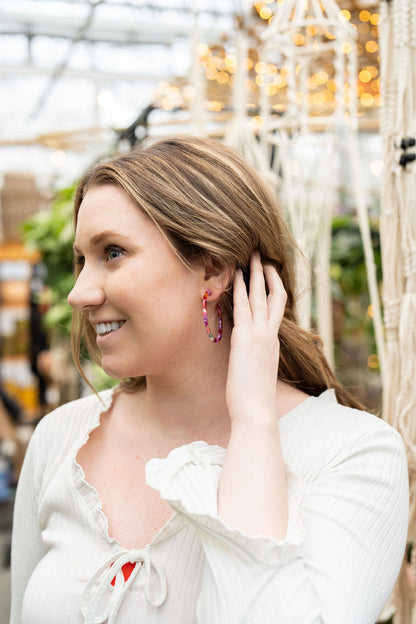 Paradise Pink Cameron Hoops