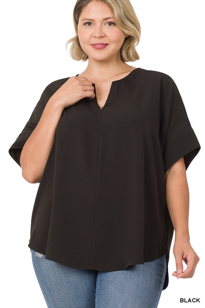 Julia Split Neck Top