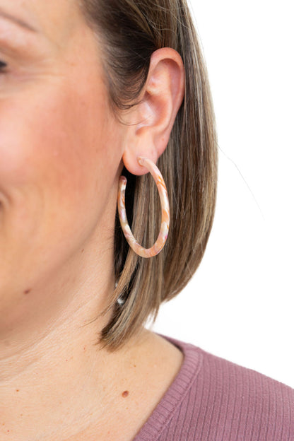 Peachy Pink Cameron Hoops
