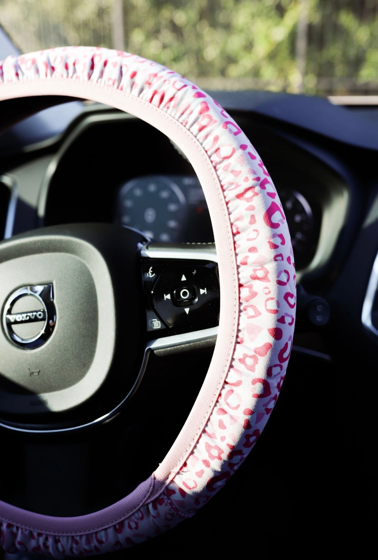 Pink Leopard Steering Wheel Cover