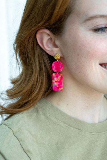 Tropical Pink Nora Earrings