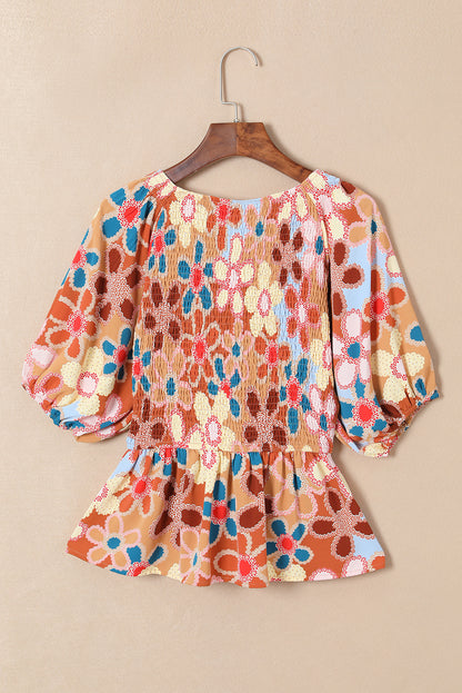 Spring Time Peplum Top