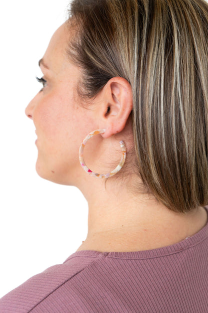 Peachy Pink Cameron Hoops