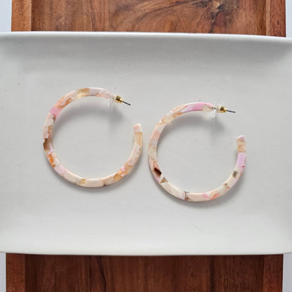 Peachy Pink Cameron Hoops