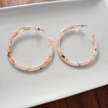 Peachy Pink Cameron Hoops