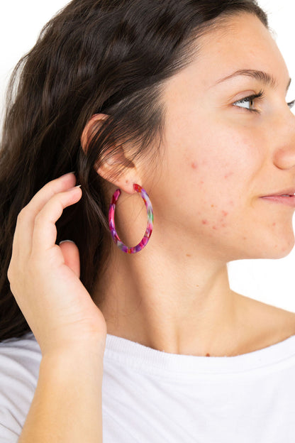 Paradise Pink Cameron Hoops