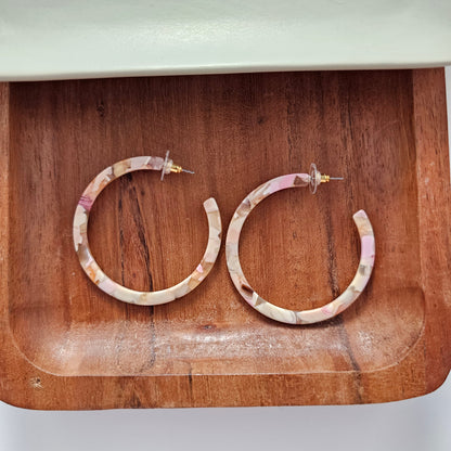 Peachy Pink Cameron Hoops