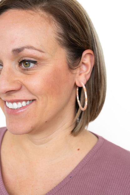 Peachy Pink Cameron Hoops