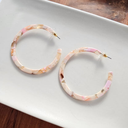 Peachy Pink Cameron Hoops