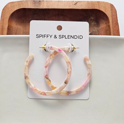 Peachy Pink Cameron Hoops